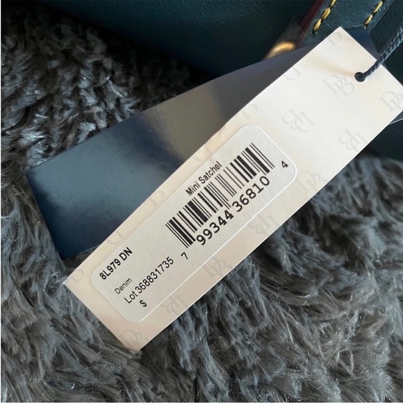 Dooney & Bourke Blue Leather Satchel - Picture 5 of 5